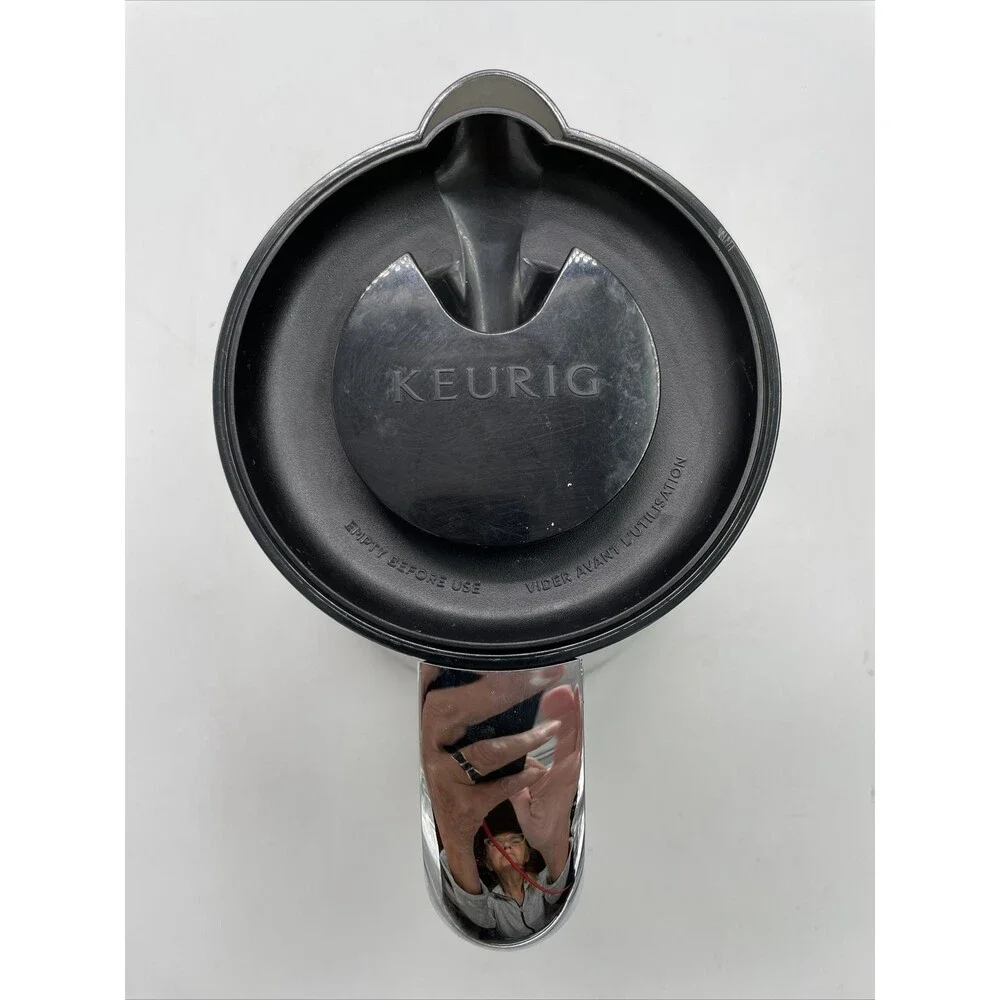 Keurig 2.0 Black K-Carafe Pitcher & Lid Coffee Pot Replacement-Stainless Handle